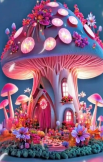Diamond Painting Pilz Haus